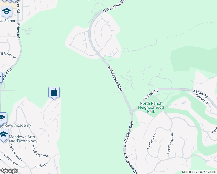 map of restaurants, bars, coffee shops, grocery stores, and more near 3855 Brunston Court in Westlake Village