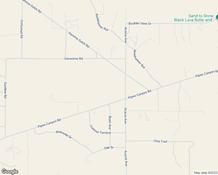 map of restaurants, bars, coffee shops, grocery stores, and more near 52775 Pipes Canyon Road in Pioneertown