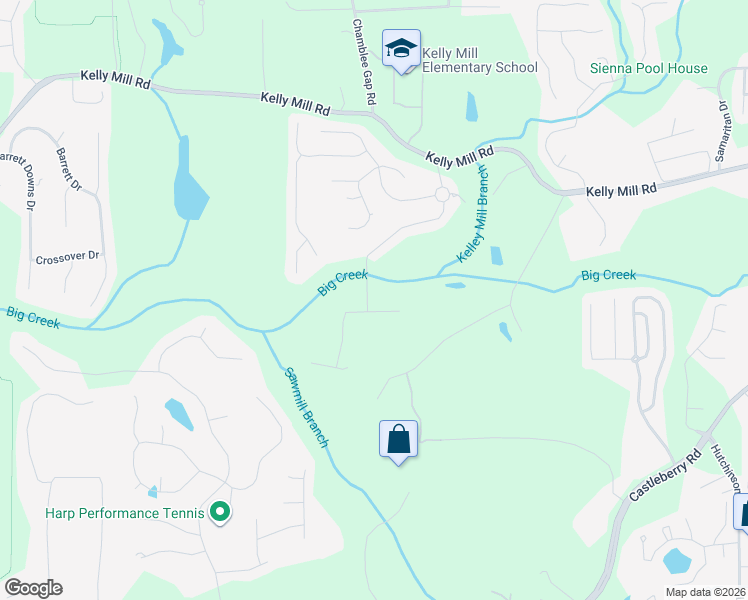 map of restaurants, bars, coffee shops, grocery stores, and more near 1495 Mystic Ridge Place in Cumming