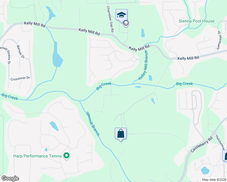 map of restaurants, bars, coffee shops, grocery stores, and more near 1495 Mystic Ridge Place in Cumming