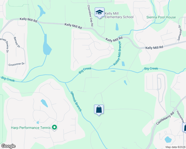 map of restaurants, bars, coffee shops, grocery stores, and more near 1495 Mystic Ridge Place in Cumming