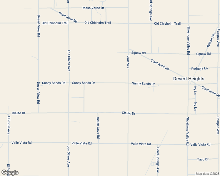 map of restaurants, bars, coffee shops, grocery stores, and more near 69155 Sunny Sands Drive in Twentynine Palms