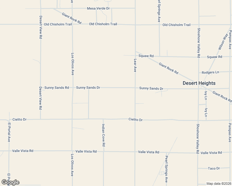 map of restaurants, bars, coffee shops, grocery stores, and more near 69155 Sunny Sands Drive in Twentynine Palms