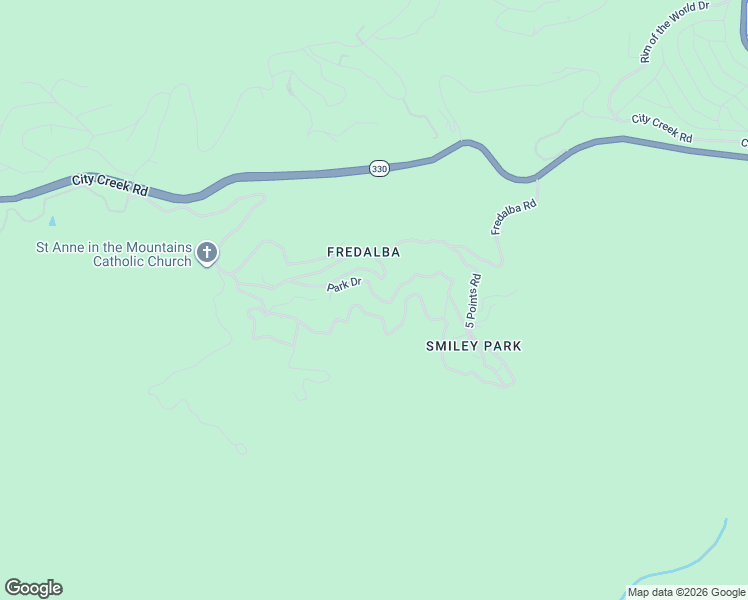map of restaurants, bars, coffee shops, grocery stores, and more near 70 Park Drive in Running Springs