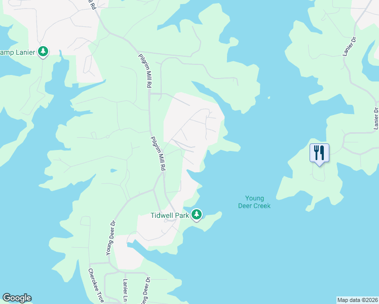 map of restaurants, bars, coffee shops, grocery stores, and more near 4640 Fowler Trail in Cumming