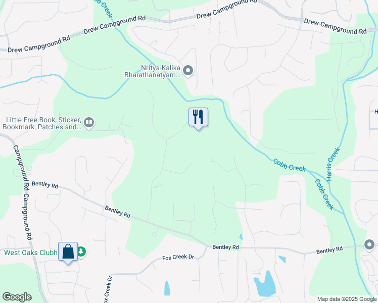 map of restaurants, bars, coffee shops, grocery stores, and more near 6575 Roundhill Court in Cumming