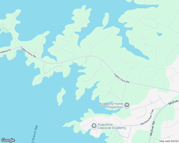 map of restaurants, bars, coffee shops, grocery stores, and more near 6446 Ford Road in Flowery Branch