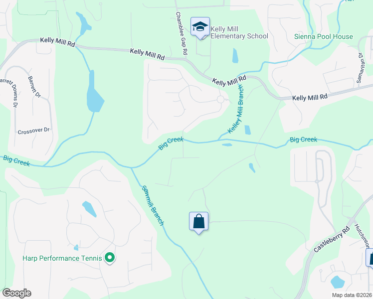 map of restaurants, bars, coffee shops, grocery stores, and more near 1485 Mystic Ridge Place in Cumming