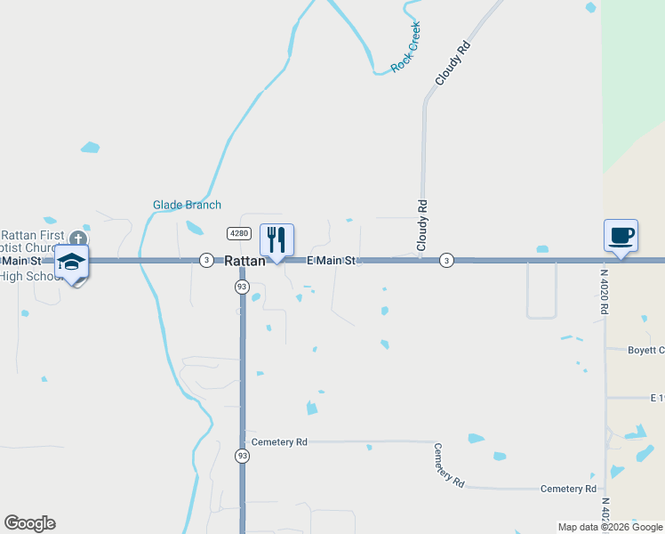 map of restaurants, bars, coffee shops, grocery stores, and more near Perry Lane in Hugo