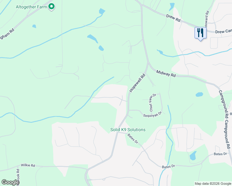map of restaurants, bars, coffee shops, grocery stores, and more near 106 Laurel Ridge Drive in Alpharetta