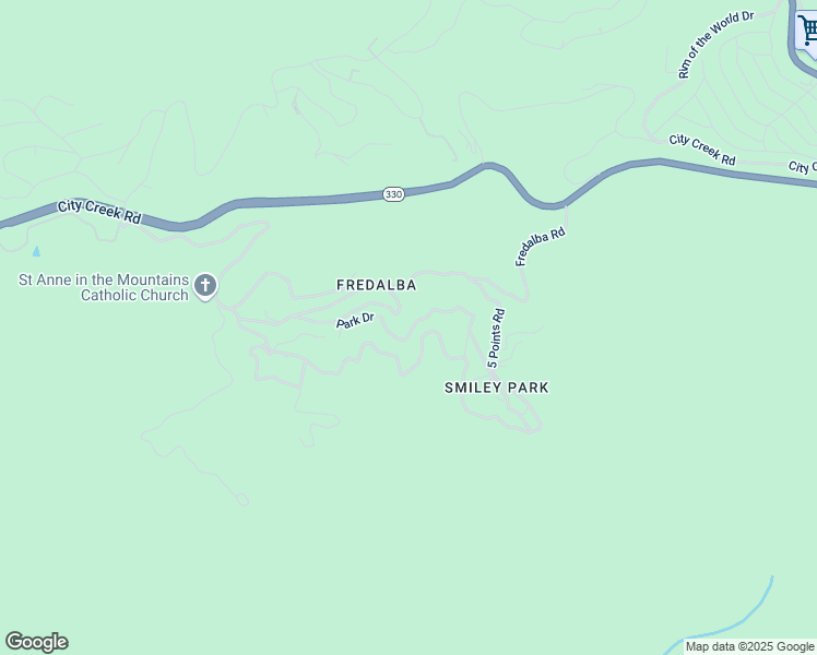 map of restaurants, bars, coffee shops, grocery stores, and more near 77 Park Drive in Running Springs