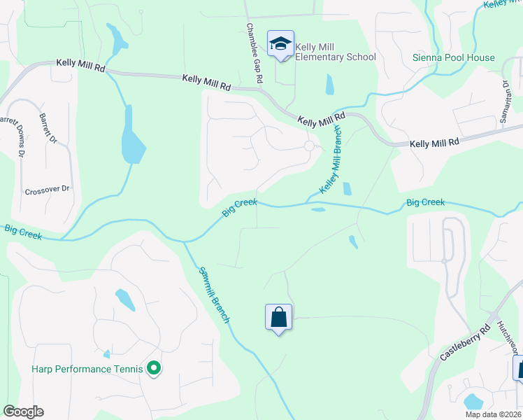 map of restaurants, bars, coffee shops, grocery stores, and more near 1475 Mystic Ridge Place in Cumming