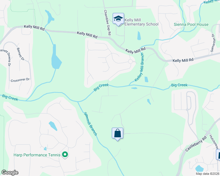 map of restaurants, bars, coffee shops, grocery stores, and more near 1475 Mystic Ridge Place in Cumming