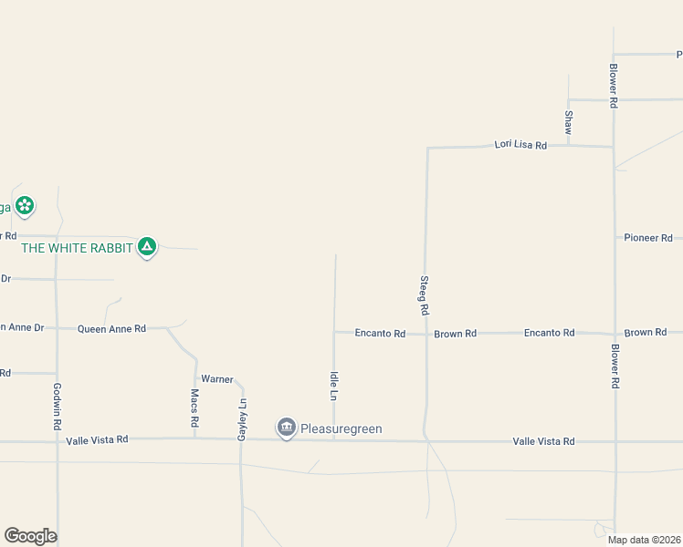 map of restaurants, bars, coffee shops, grocery stores, and more near 2981 Idle Lane in Twentynine Palms