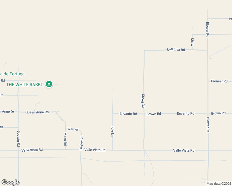 map of restaurants, bars, coffee shops, grocery stores, and more near 2981 Idle Lane in Twentynine Palms