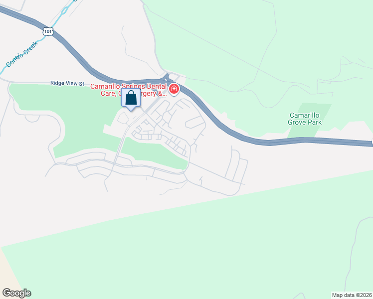map of restaurants, bars, coffee shops, grocery stores, and more near 7021 Paseo Encantada in Camarillo