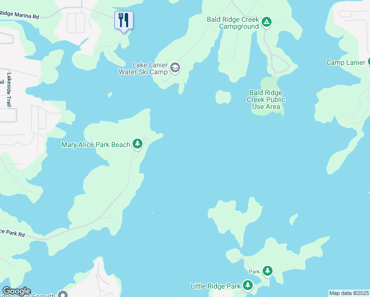 map of restaurants, bars, coffee shops, grocery stores, and more near 1239 Waterfall Court in Cumming