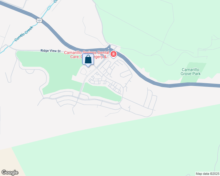 map of restaurants, bars, coffee shops, grocery stores, and more near 6134 Paseo Encantada in Camarillo