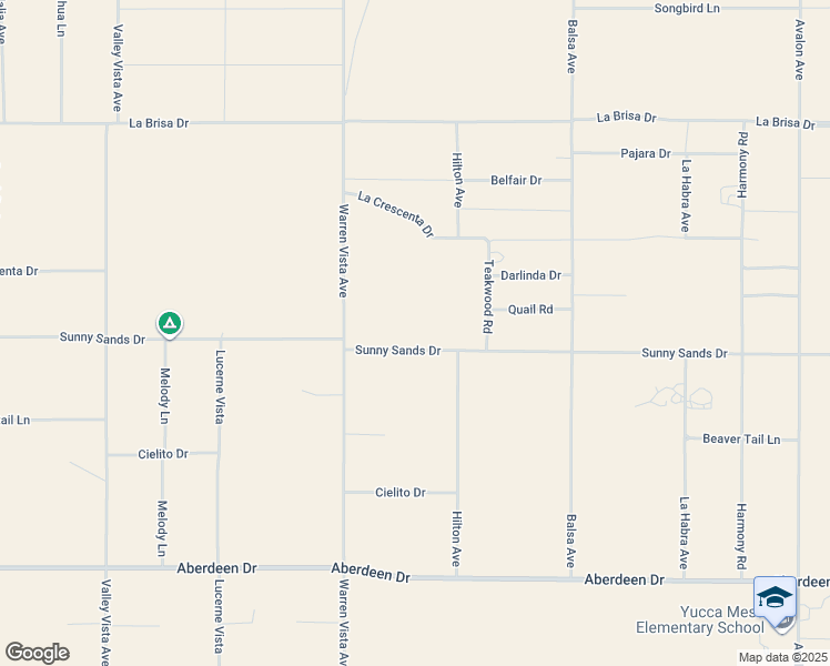 map of restaurants, bars, coffee shops, grocery stores, and more near 57838 Sunny Sands Drive in Yucca Valley