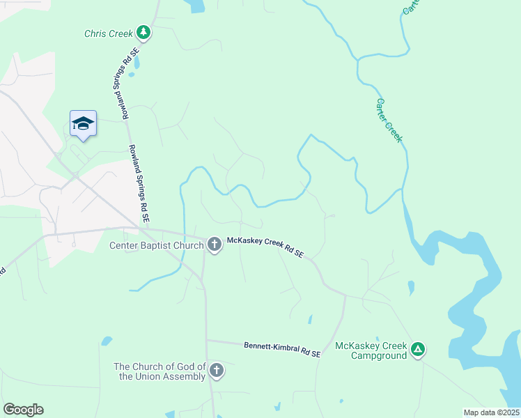 map of restaurants, bars, coffee shops, grocery stores, and more near 10 Berryhill Place in Cartersville
