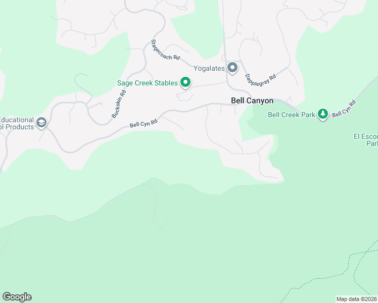 map of restaurants, bars, coffee shops, grocery stores, and more near 27 Round Up Road in Bell Canyon