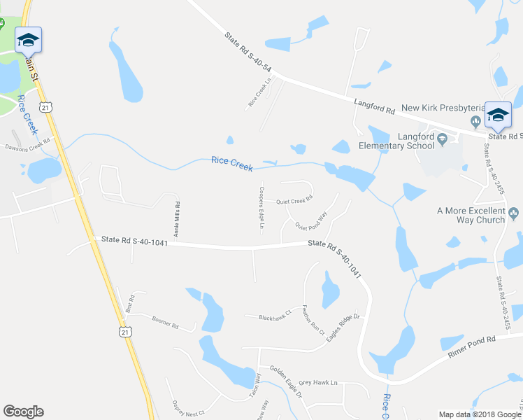 map of restaurants, bars, coffee shops, grocery stores, and more near Coopers Edge Lane in Blythewood