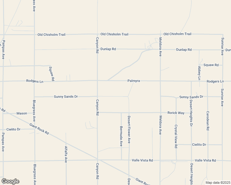 map of restaurants, bars, coffee shops, grocery stores, and more near 70626 Sunny Sands Drive in Twentynine Palms