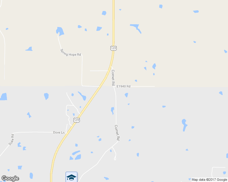 map of restaurants, bars, coffee shops, grocery stores, and more near 1165 Comet Road in Ardmore
