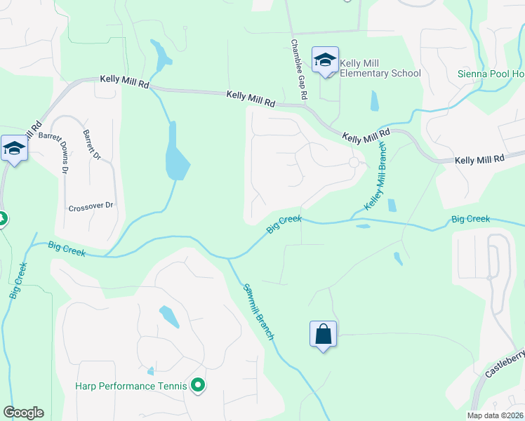 map of restaurants, bars, coffee shops, grocery stores, and more near 1930 Stardust Trail in Cumming