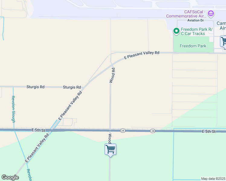 map of restaurants, bars, coffee shops, grocery stores, and more near 210 Wood Road in Oxnard