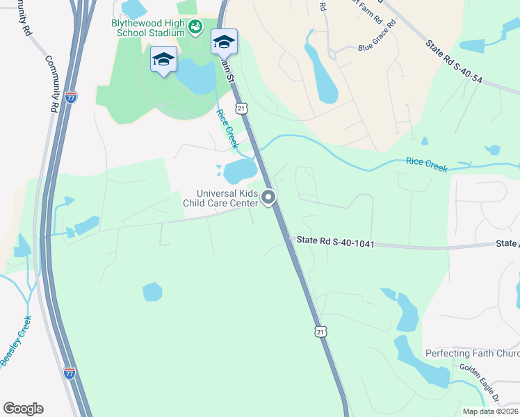 map of restaurants, bars, coffee shops, grocery stores, and more near 1005 North Firetower Road in Blythewood