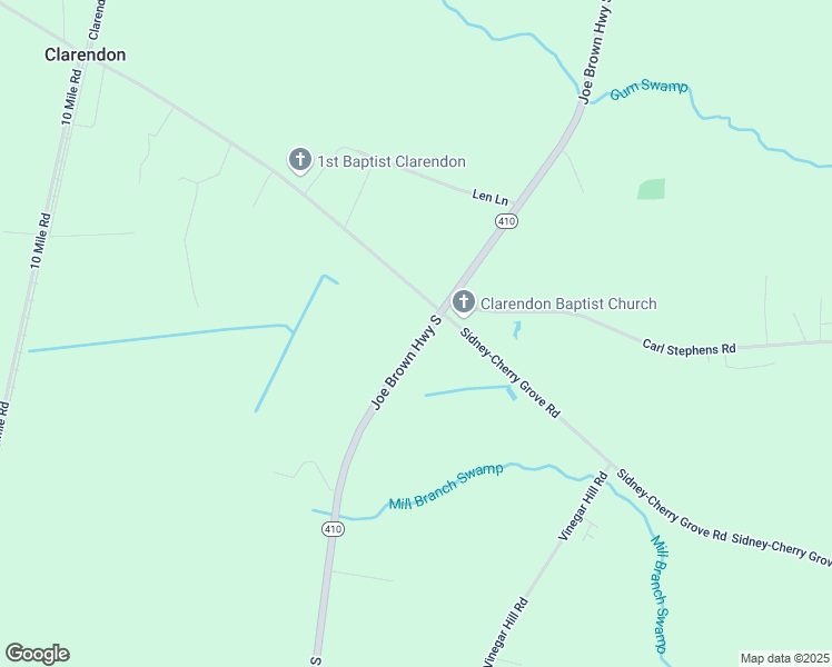 map of restaurants, bars, coffee shops, grocery stores, and more near 9446 Joe Brown Highway South in Tabor City