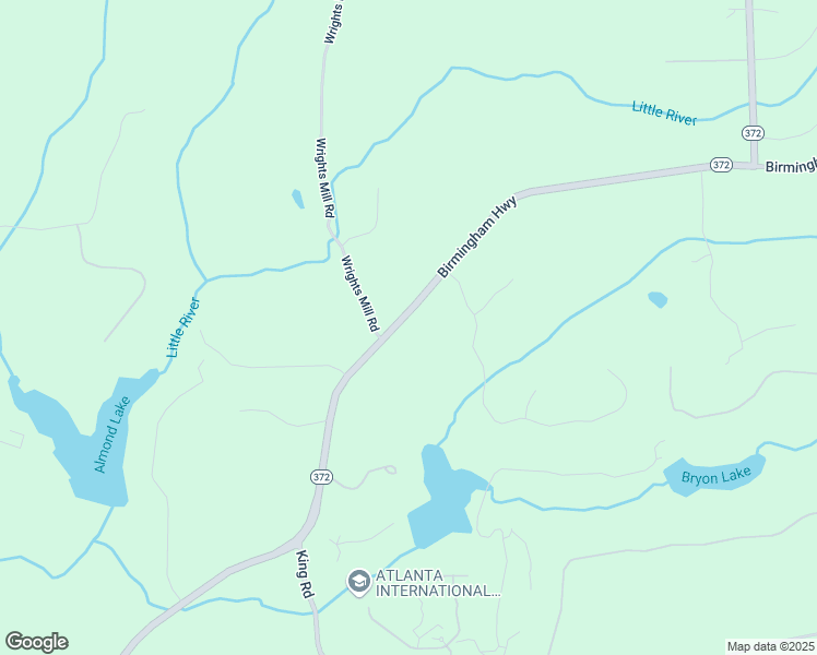 map of restaurants, bars, coffee shops, grocery stores, and more near 18221 Birmingham Highway in Alpharetta