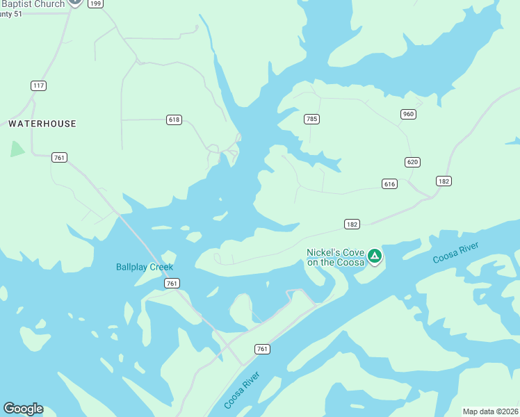 map of restaurants, bars, coffee shops, grocery stores, and more near 2194 County Road 182 in Cedar Bluff