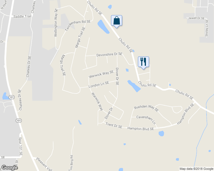 map of restaurants, bars, coffee shops, grocery stores, and more near 16 London Lane Southeast in Rome