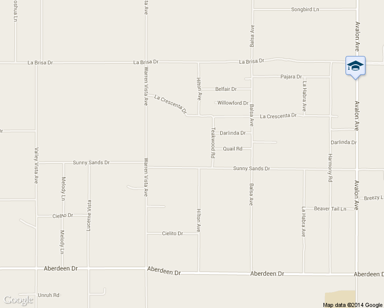 map of restaurants, bars, coffee shops, grocery stores, and more near 57874 Sunny Sands Drive in Yucca Valley