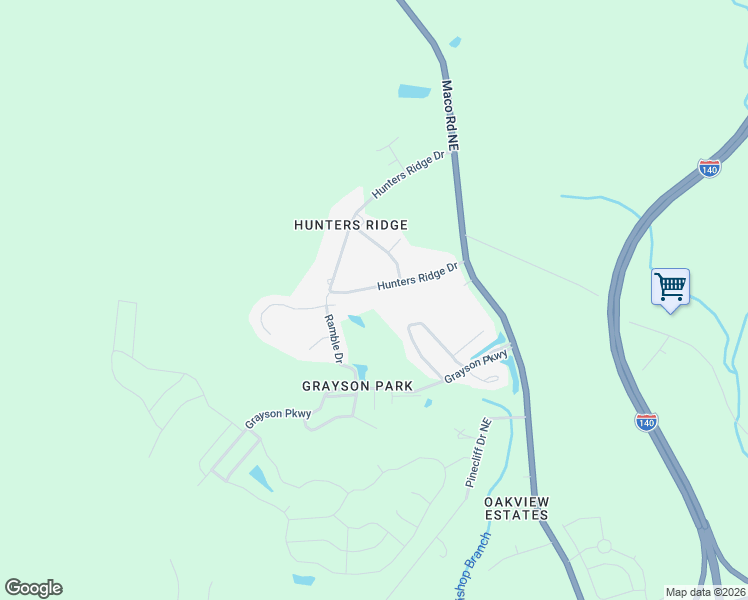 map of restaurants, bars, coffee shops, grocery stores, and more near 7225 Hunters Ridge Drive Northeast in Leland