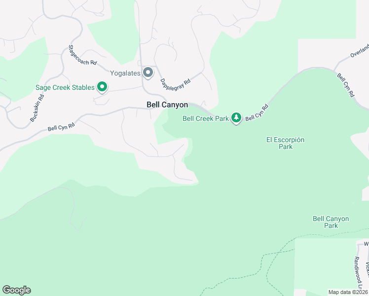 map of restaurants, bars, coffee shops, grocery stores, and more near 93 Flintlock Lane in Bell Canyon