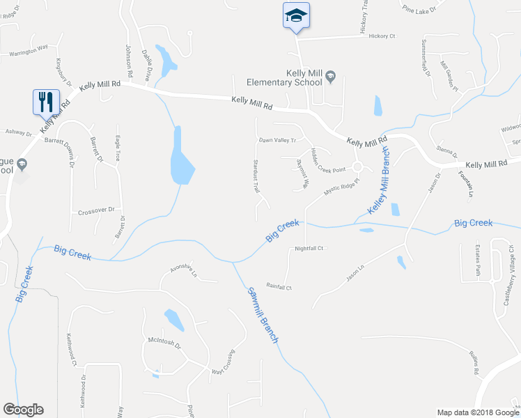 map of restaurants, bars, coffee shops, grocery stores, and more near 1925 Piedmont Cove Lane in Cumming