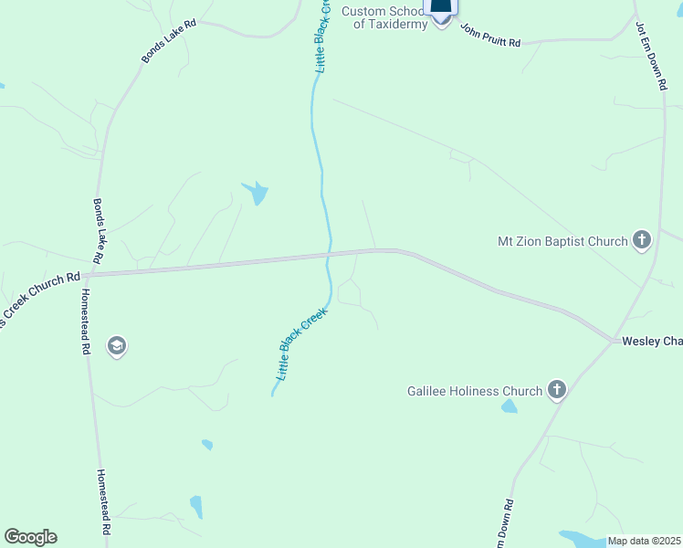 map of restaurants, bars, coffee shops, grocery stores, and more near 743 Blacks Creek Church Road in Danielsville