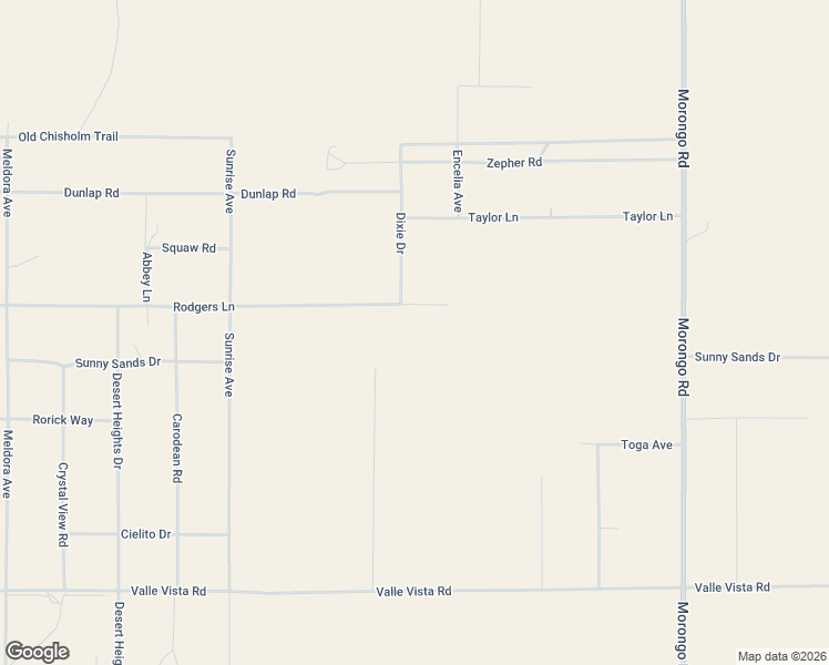 map of restaurants, bars, coffee shops, grocery stores, and more near 71637 Rodgers Lane in Twentynine Palms