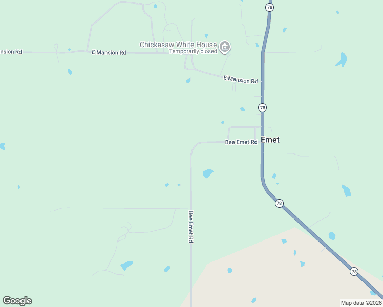 map of restaurants, bars, coffee shops, grocery stores, and more near 12099 Bee Emet Road in Milburn