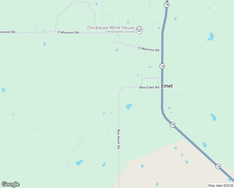 map of restaurants, bars, coffee shops, grocery stores, and more near 12099 Bee Emet Road in Milburn