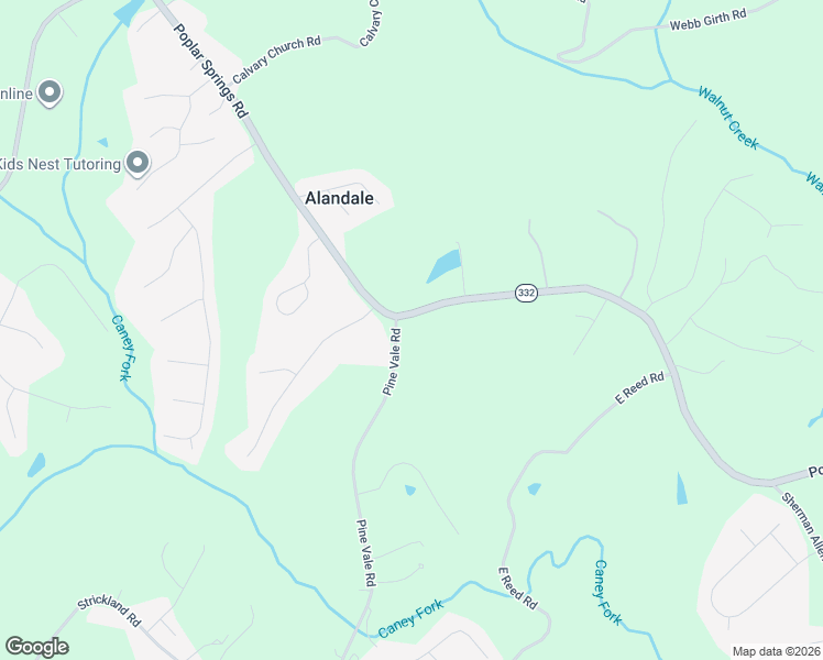 map of restaurants, bars, coffee shops, grocery stores, and more near 4105 Pine Vale Road in Gainesville