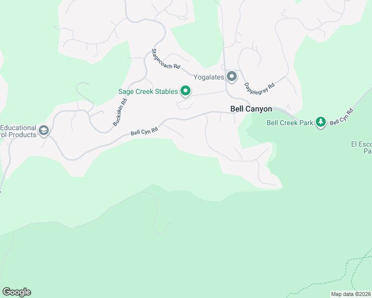 map of restaurants, bars, coffee shops, grocery stores, and more near 27 Round Up Road in Bell Canyon