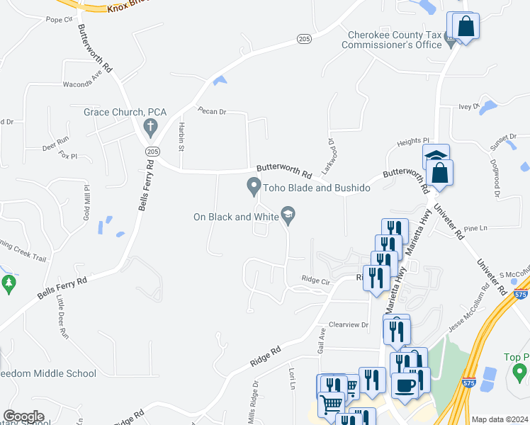 map of restaurants, bars, coffee shops, grocery stores, and more near 161 Diamond Ridge Avenue in Canton
