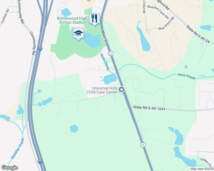 map of restaurants, bars, coffee shops, grocery stores, and more near 9 Dawson pond Court in Blythewood