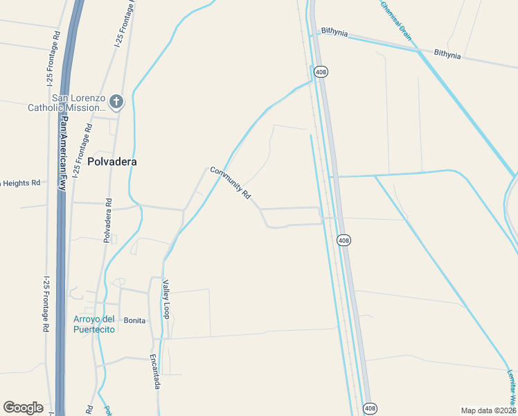 map of restaurants, bars, coffee shops, grocery stores, and more near 23 Community Rd in Polvadera