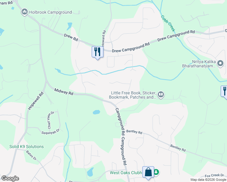 map of restaurants, bars, coffee shops, grocery stores, and more near 7895 Brands Hatch Boulevard in Cumming