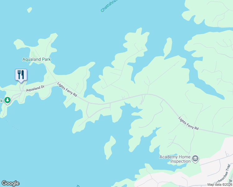 map of restaurants, bars, coffee shops, grocery stores, and more near 6551 Crestwood Peninsula in Flowery Branch